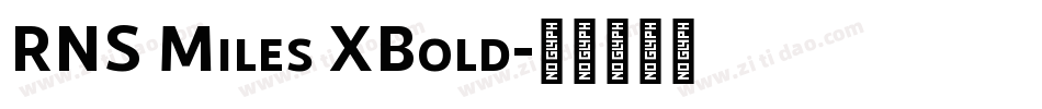 RNS Miles XBold字体转换